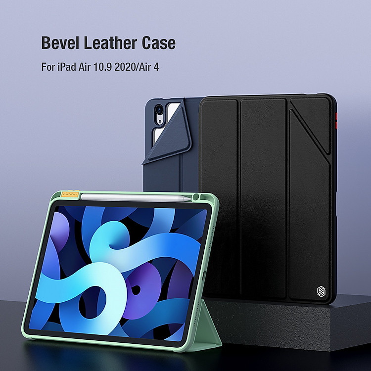 Bao da cho iPad Air 4 2020 10.9 inch Nillkin Bevel Leather Case (Có khe cắm bút Apple Pencil) - Hàng Nhập Khẩu