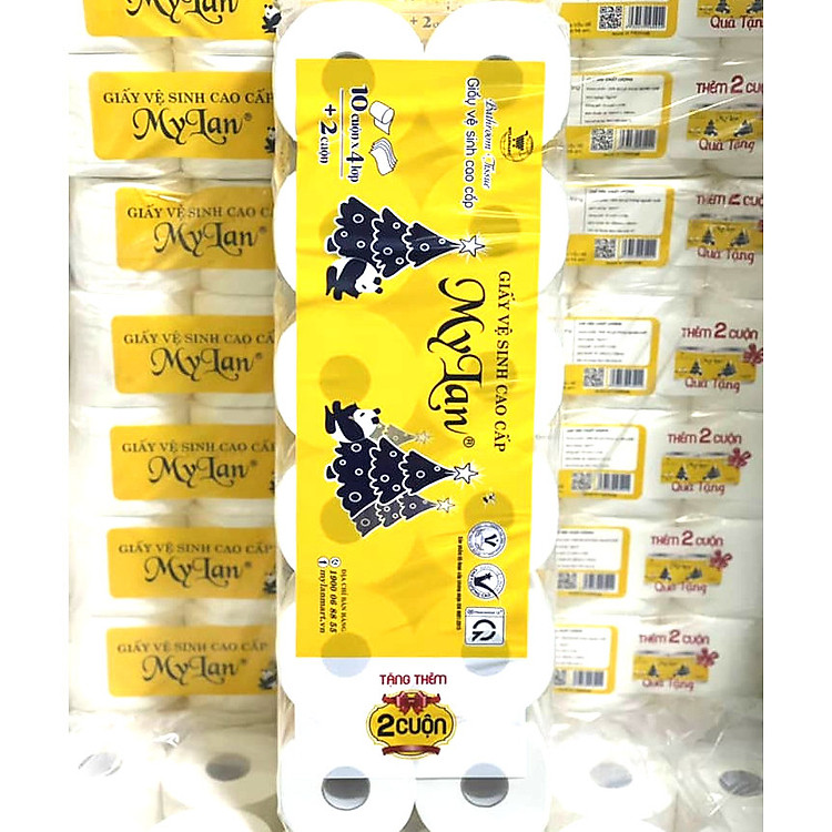 Giấy vệ sinh cao cấp Gấu thông My Lan 4 lớp