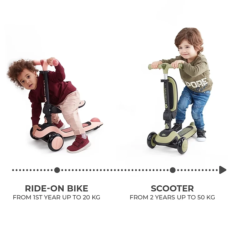 Balance bike and a scooter for children