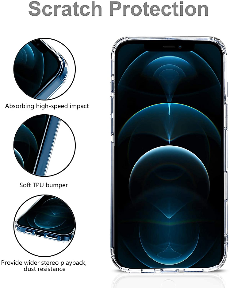 Ốp lưng dẻo silicon trong suốt cho iPhone 12 Pro Max hiệu Ultra Thin (siêu mỏng 0.6mm, chống trầy, chống bụi) - Hàng nhập khẩu