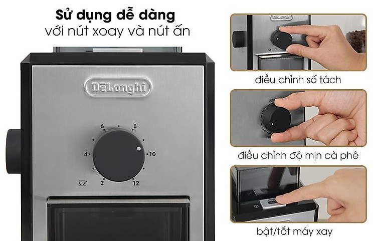 Sử dụng dễ dàng Máy Xay Cà Phê Delonghi KG89