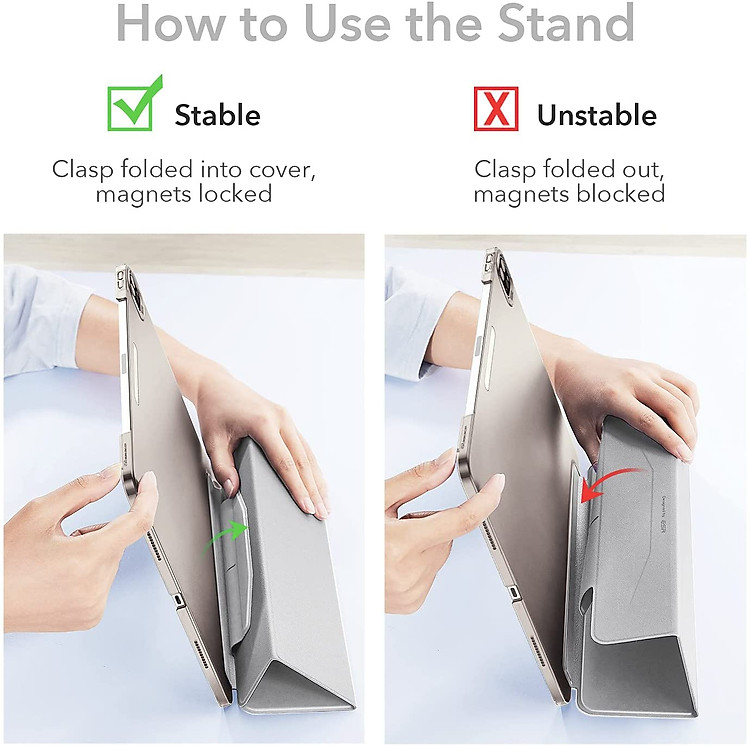 Bao Da Dành Cho iPad Pro 11 inch 2021/2022 và iPad Pro 12.9 inch 2021/2022 ESR Ascend Trifold Hard Case - Hàng Nhập Khẩu