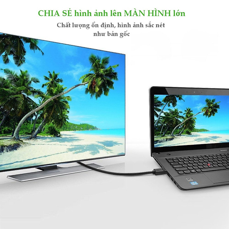 Dây cáp DisplayPort 2 đầu đực tốc độ 21.6Gbps dài 1.5M UGREEN DP102 10245 - Hàng Chính Hãng