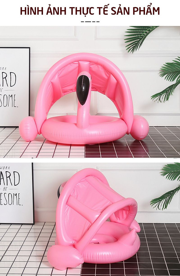 Phao bơi xỏ chân Thiên Nga có mái che DPZC5