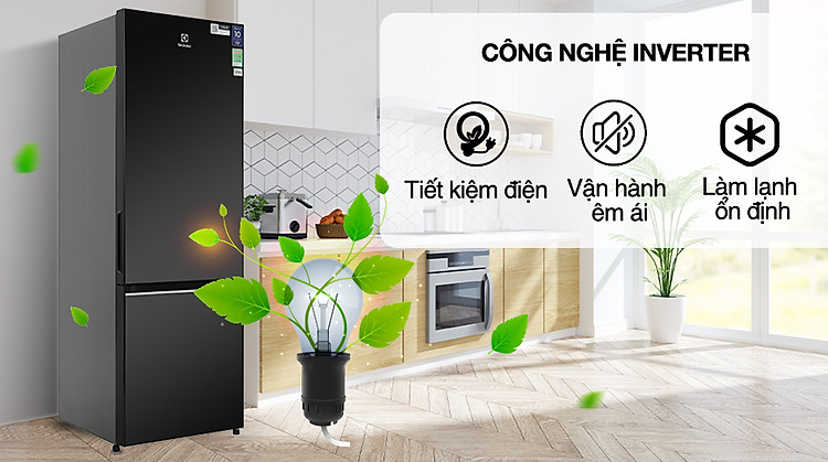 Tủ lạnh Electrolux Inverter 335 Lít EBB3702K-H - Công nghệ tiết kiệm điện