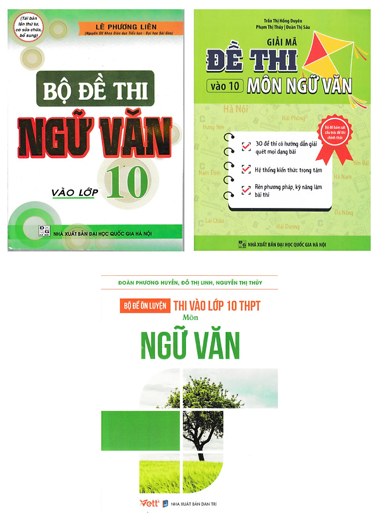 Combo Đề Thi Ngữ Văn Ôn Luyện Vào Lớp 10 (Bộ 3 Cuốn)