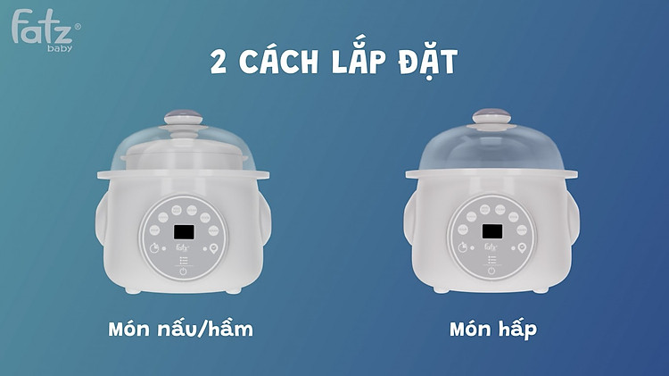 Nồi hầm cách thuỷ 2 tầng thông minh Fatzbaby 1.0L - STEW 2 - FB9110ZT 6