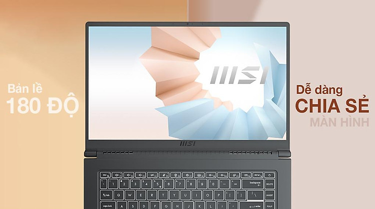 MSI Modern 15 A11MU i5 1155G7 (680VN) - Bản lề 180 độ