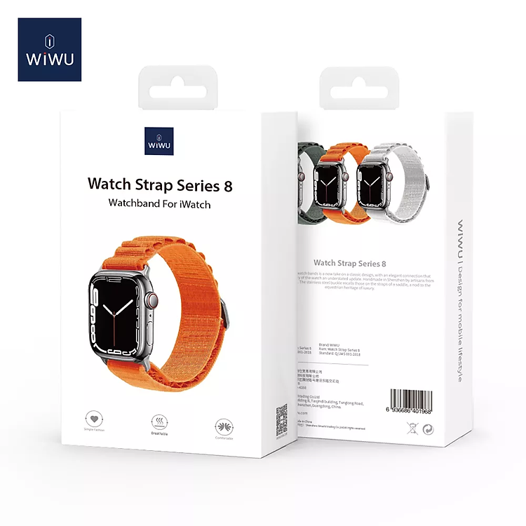 Dây đeo thay thế cho Apple Watch Ultra Series 8 49mm / 45mm / 42mm / 44mm chất liệu vải kết hợp với nylon hiệu WIWU Watchband Pro