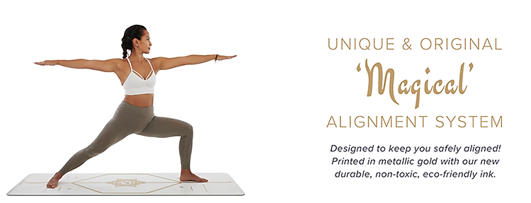Thảm tập yoga định tuyến PU Liforme White Magic 4.2 mm