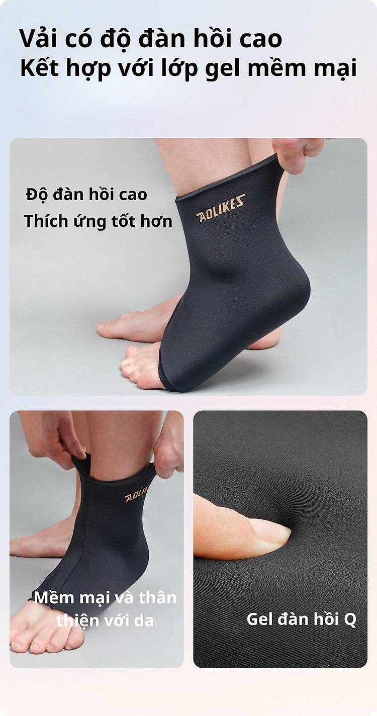 Đai Mắt Cá Chân AOLIKES A-3703 Gel Chườm Nóng Lạnh Giảm Đau
