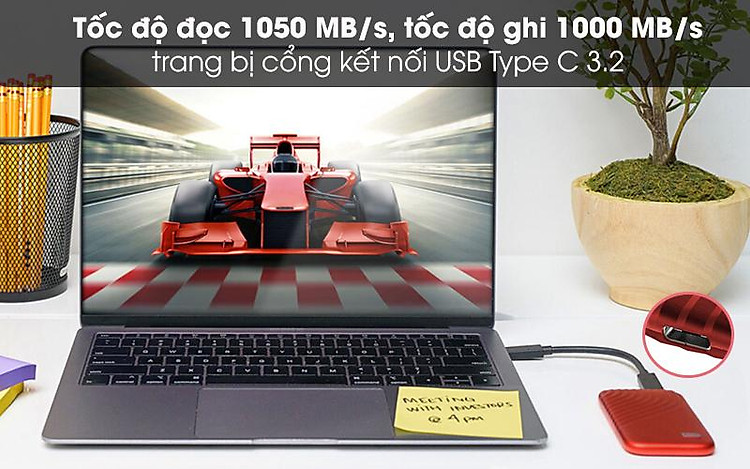 Ổ cứng SSD 500GB WD My Passport BAGF5000 - Tiết kiệm thời gian với khả năng kết nối, truyền dữ liệu cao