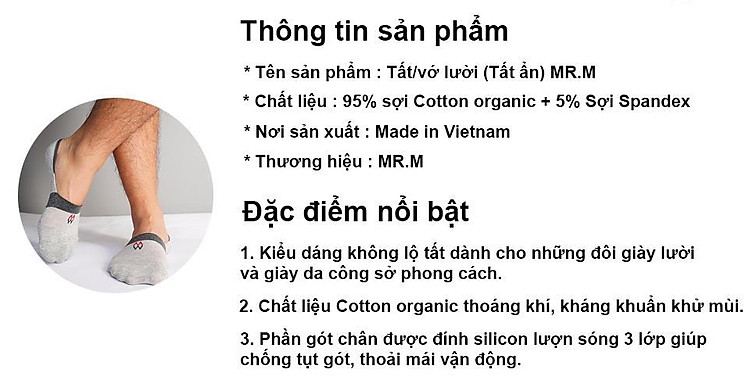 Combo 10 đôi tất lười nam vớ lười nam Cao Cấp MRM FASHION mix màu
