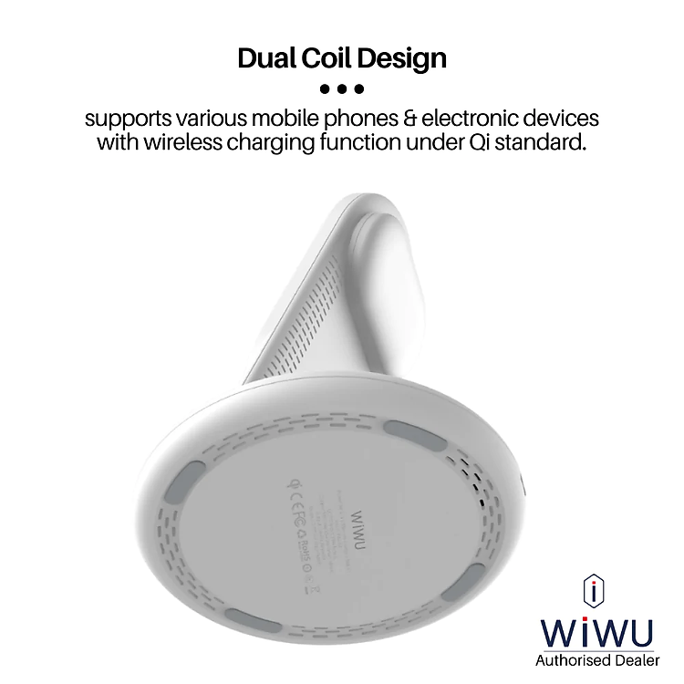 Đế sạc nhanh không dây 15W 3 in 1 hiệu WIWU Power Air Wireless Station