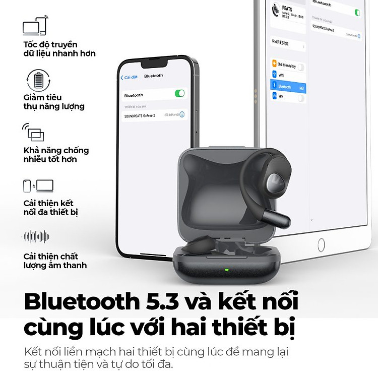 tai nghe bluetooth thể thao soundpeats gofree 2 +