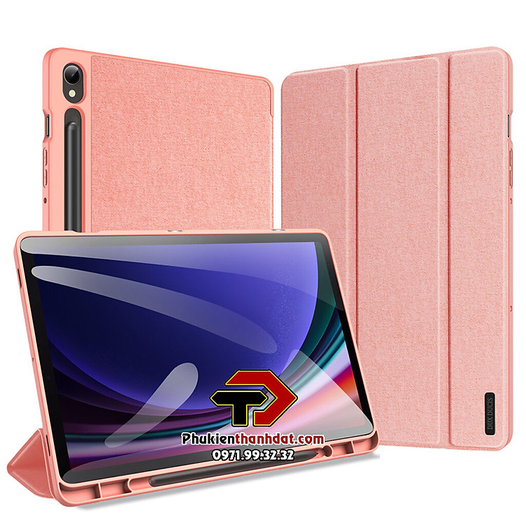 Bao da dành cho Samsung Galaxy Tab S10+ Plus, S10 Ultra, S9, S9 FE, Tab S9+ Plus, Tab S9 Ultra chính hãng Dux Ducis Domo có ngăn đựng bút, chống sốc - Hàng chính hãng 