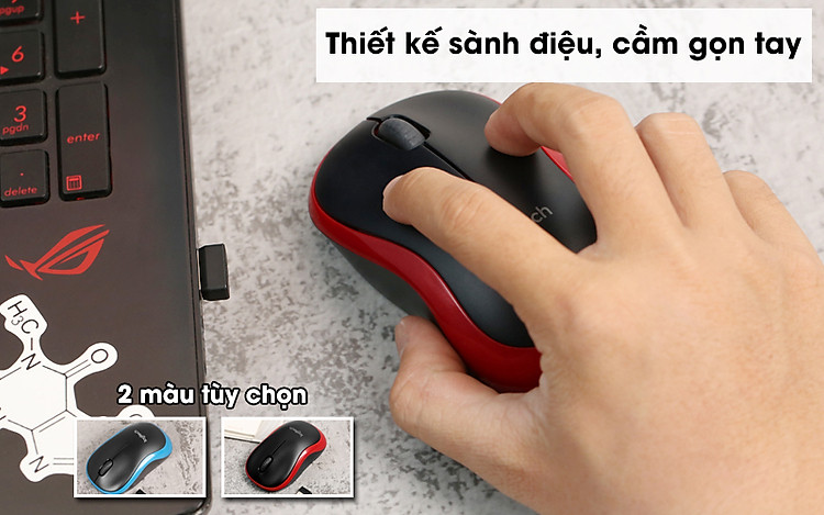 Chuột không dây Logitech M185 - Thiết kế đơn giản