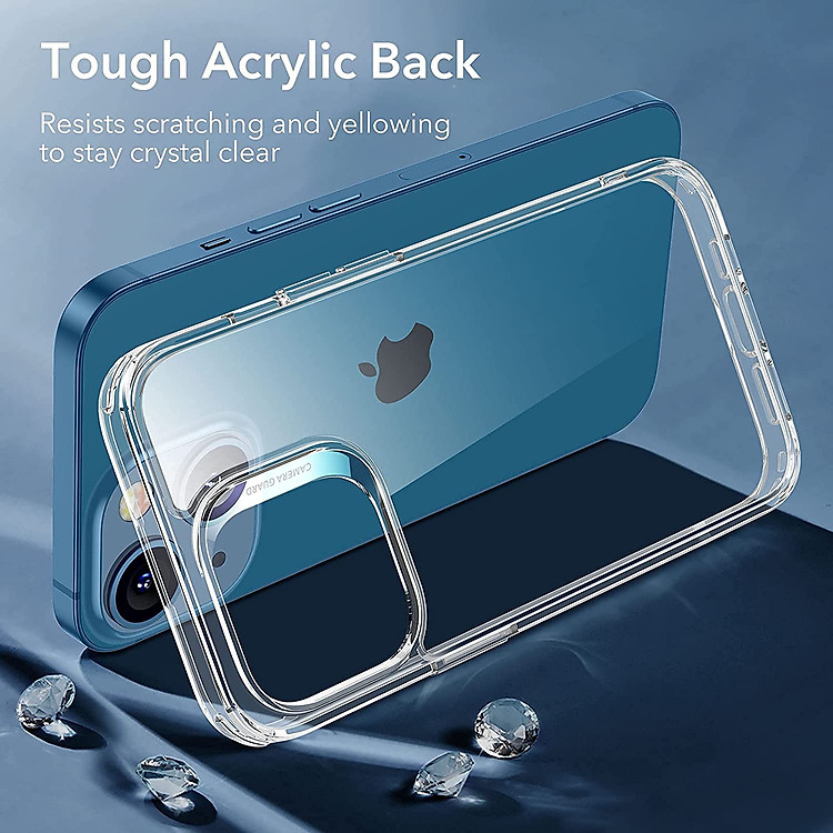 Ốp Lưng Cho iPhone 13 / 13 Pro / 13 Pro Max ESR Classic Hybrid Shock-Absorbing Case (Mặt Lưng Kính Cường Lực) - Hàng Nhập Khẩu