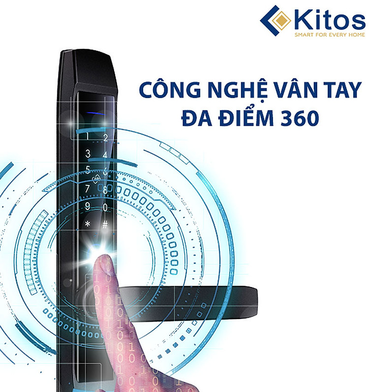 khóa thông minh cửa nhôm kitos kt-al520-ii plus 6