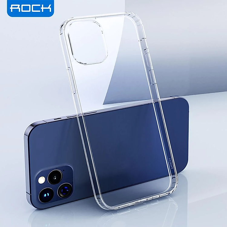 Ốp lưng chống sốc trong suốt cho iPhone 14 / 14 Plus / 14 Pro / 14 Pro Max hiệu Rock Protective Case