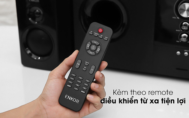 Loa vi tính 2.1 Enkor S2880 Đen có thể điều khiển thông qua remote