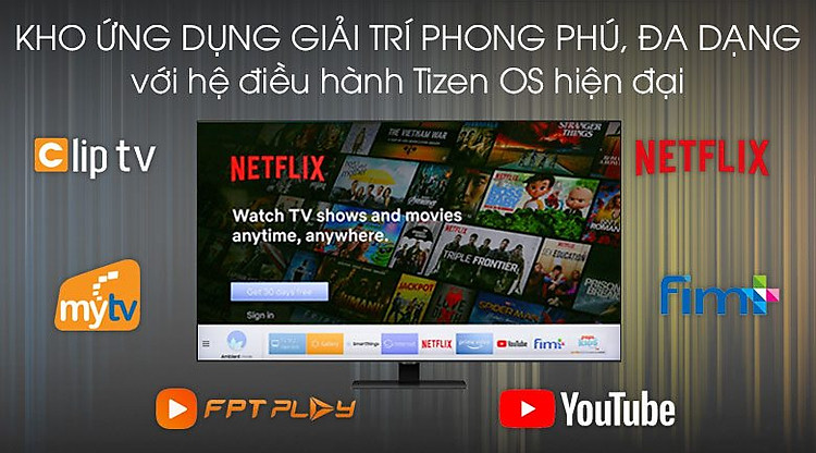 Tizen OS-Smart Tivi QLED Samsung 4K 85 inch QA85Q80T