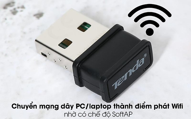 USB Wifi 150Mbps Tenda W311MI Đen - Trang bị chế độ SoftAP