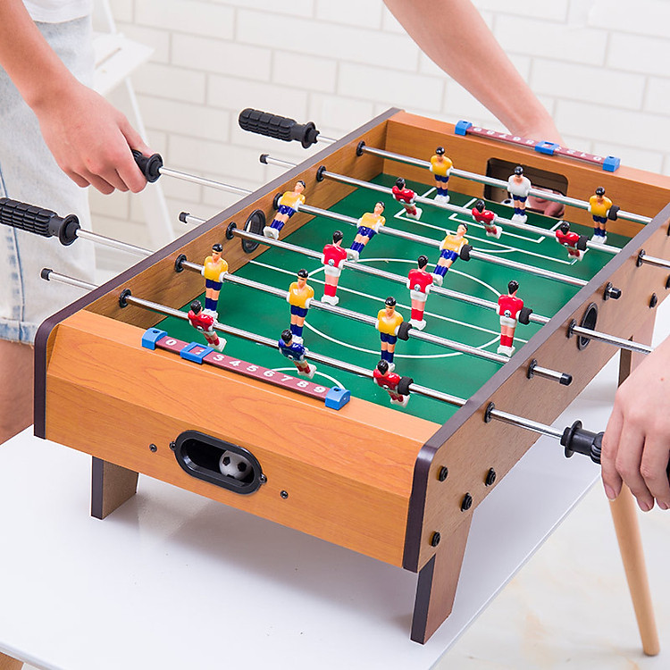 bàn bi lắc mini 6 tay cầm, dài 50cm nặng 1.8kg chống trượt trò chơi bàn đá banh bàn foosball table + tặng bóng bi lắc 36mm dự phòng cho bạn thoải mái ghi bàn - giao màu ngẫu nhiên 1