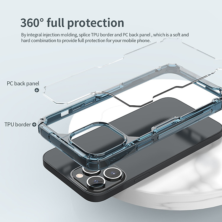 Ốp Lưng Nillkin Nature TPU Pro dành cho iPhone 13 / 13 Pro / 13 Pro Max - Hàng Nhập Khẩu
