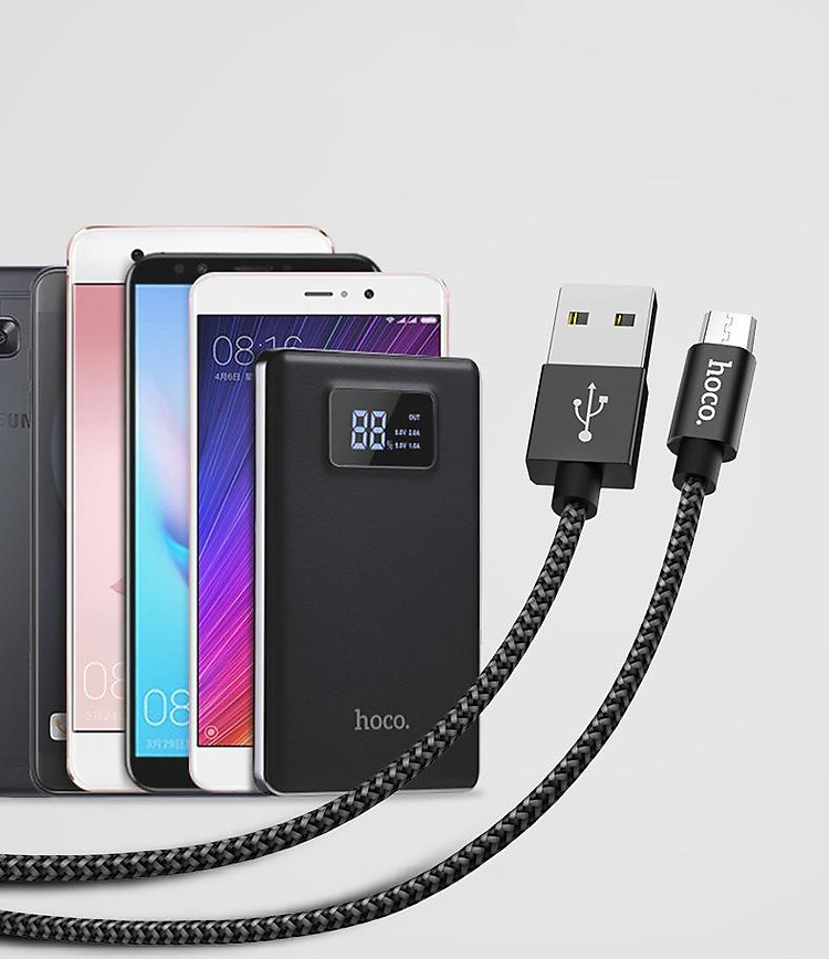 Cáp sạc nhanh Micro USB Hoco X14 MAX, hỗ trợ truyền dữ liệu, sạc nhanh 3A MAX, dây sạc bọc dù chống rối, chống đứt dành cho Samsung, Huawei, Xiaomi, Oppo, Sony - Hàng chính hãng 10
