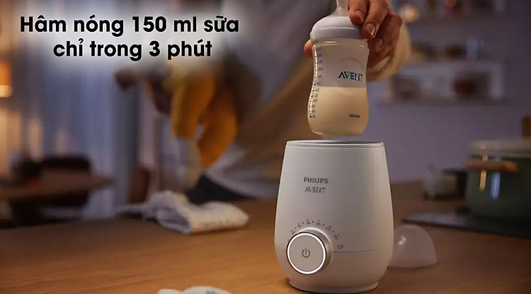 Máy hâm sữa Philips Avent SCF358.00 - Hâm nóng 150 ml sữa chỉ trong 3 phút khi sữa ở nhiệt độ 20 độ C