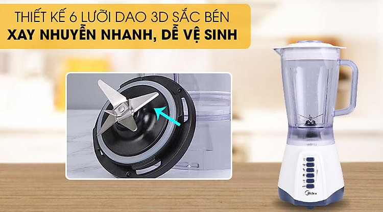 Lưỡi dao sắt bén - Máy xay sinh tố Midea MJ-BL50P