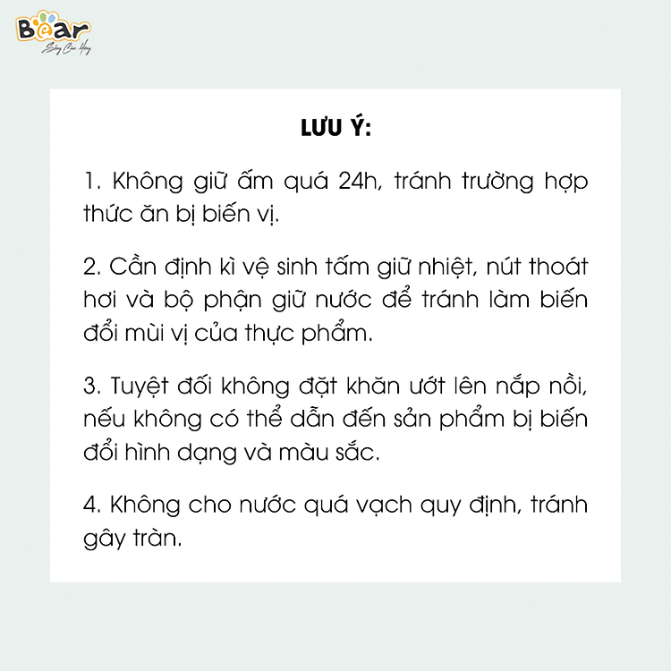 Nồi cơm điện 1.6L Bear SB-NC16L 8