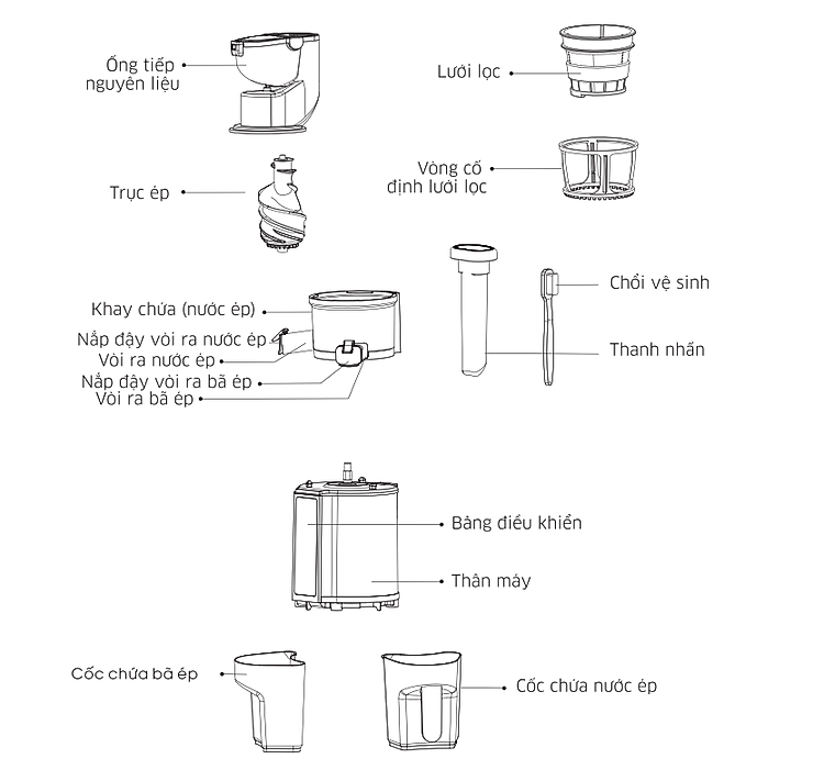 Máy ép chậm Kangaroo KG200SJD1