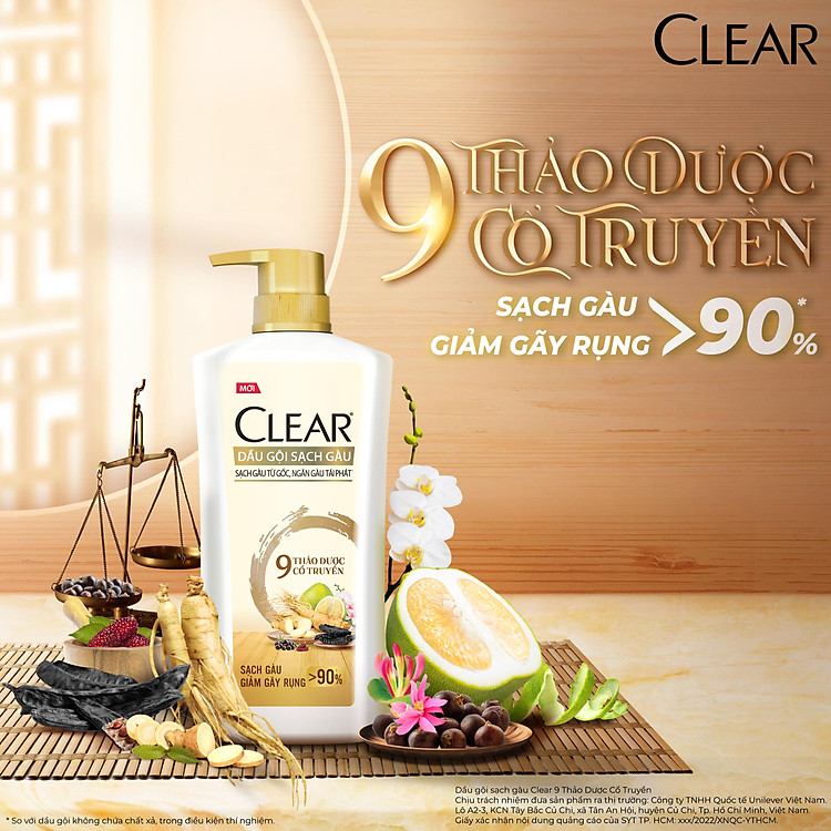 Clear 9 Traditional Herbal Shampoo 630g (612ml)