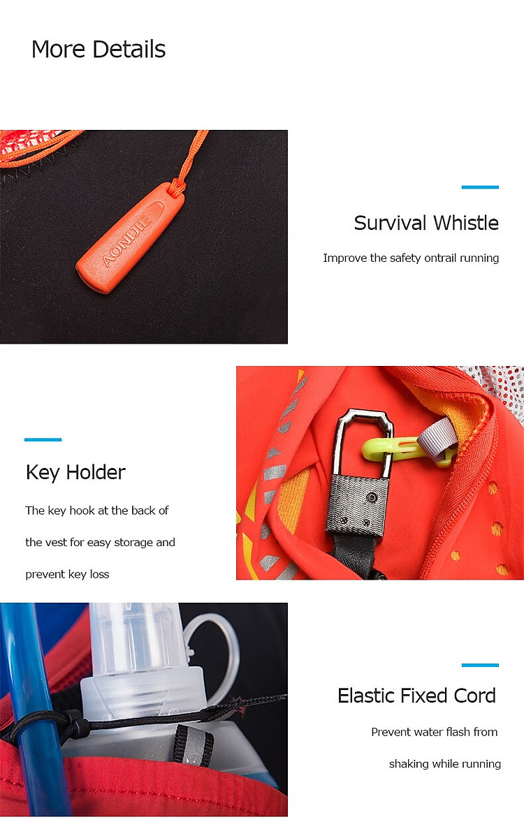 Balo Vest Nước Chạy Bộ, Chạy Trail Aonijie C958 - Siêu Thoáng Khí, Nhỏ Gon