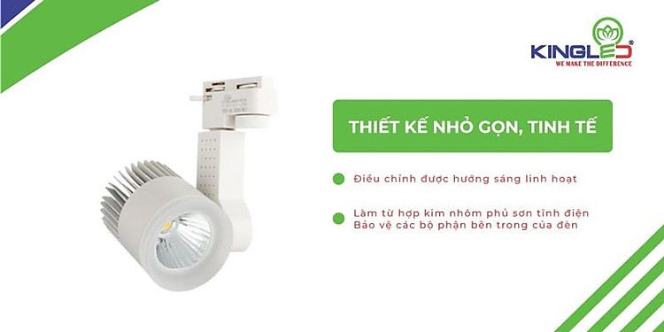 Đèn rọi ray thiết kế nhỏ gọn tinh tế