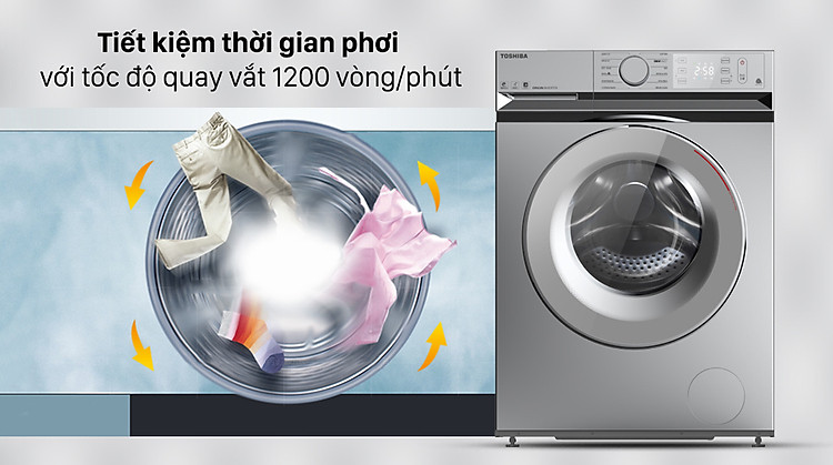 Máy giặt Toshiba 10.5 kg TW-BL115A2V(SS) - Phơi nhanh khô với khả năng vắt cực khô