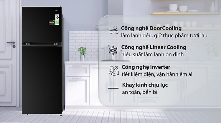 Tủ lạnh LG Inverter 315 Lít GN-M312BL