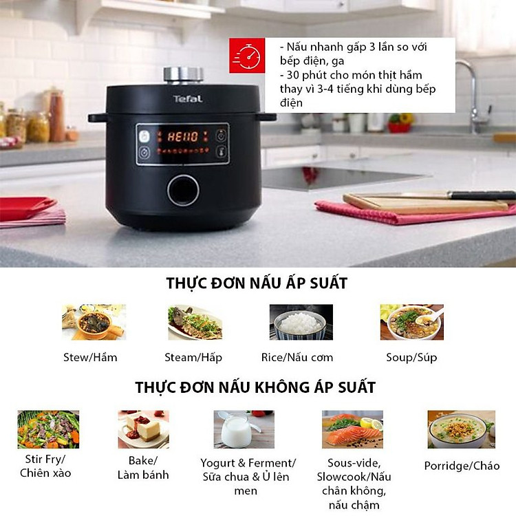 Nồi Áp Suất Đa Năng Tefal CY754830 Turbo Cuisine 3