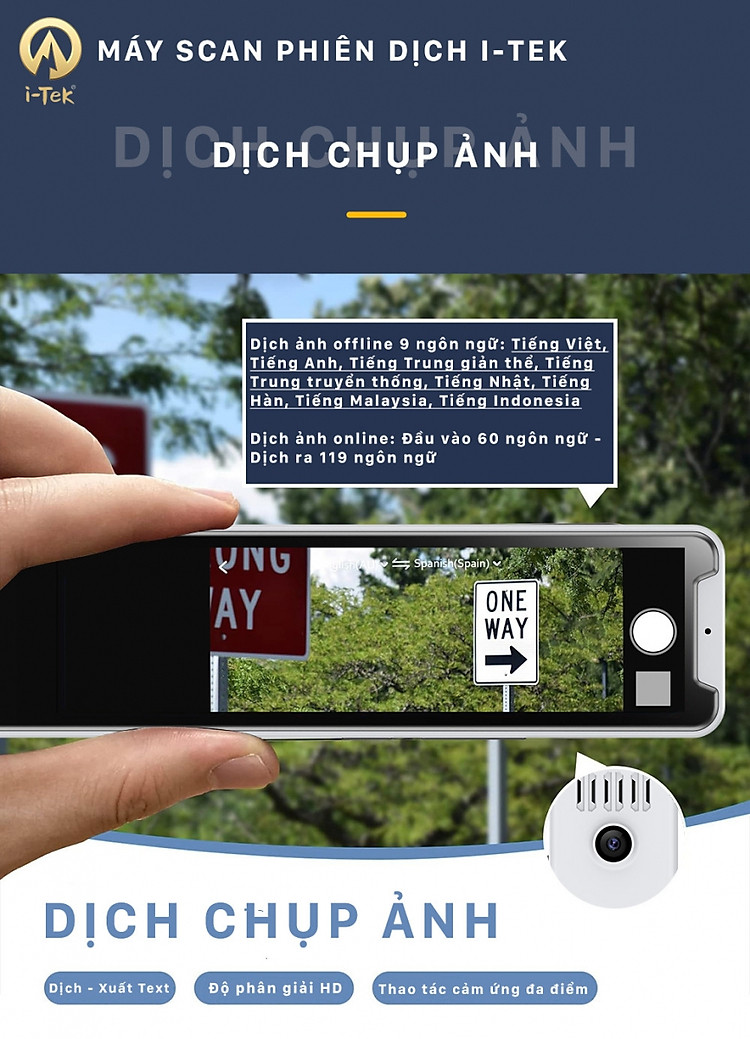 Bút Phiên Dịch Thông Minh i-Tek S 2024- Máy Phiên Dịch Nhiều Ngôn Ngữ- Hàng chính hãng - Bảo hành 12 tháng (TADA VIỆT NAM)