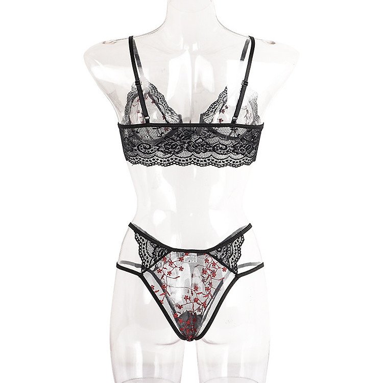 Đồ lót 2 mảnh hoa đỏ gợi cảm