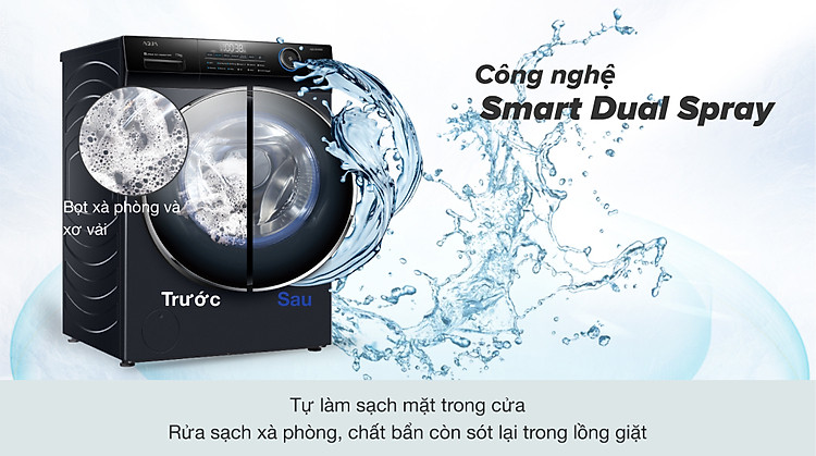 Máy giặt Aqua Inverter 11 kg AQD- DD1102G.BK - Công nghệ giặt đặc biệt