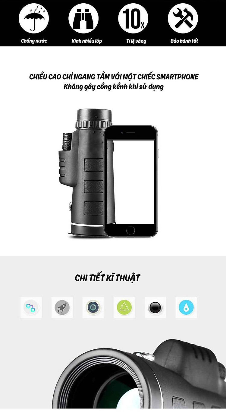 Bộ ống kính lens góc rộng tầm nhìn xa Aturos Telescope chất lượng cao