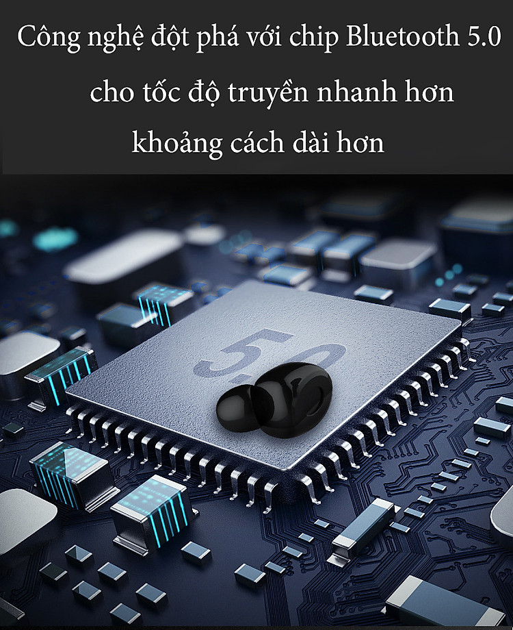 Tai nghe bluetooth TWS T6 nhét tai âm thanh 5.0