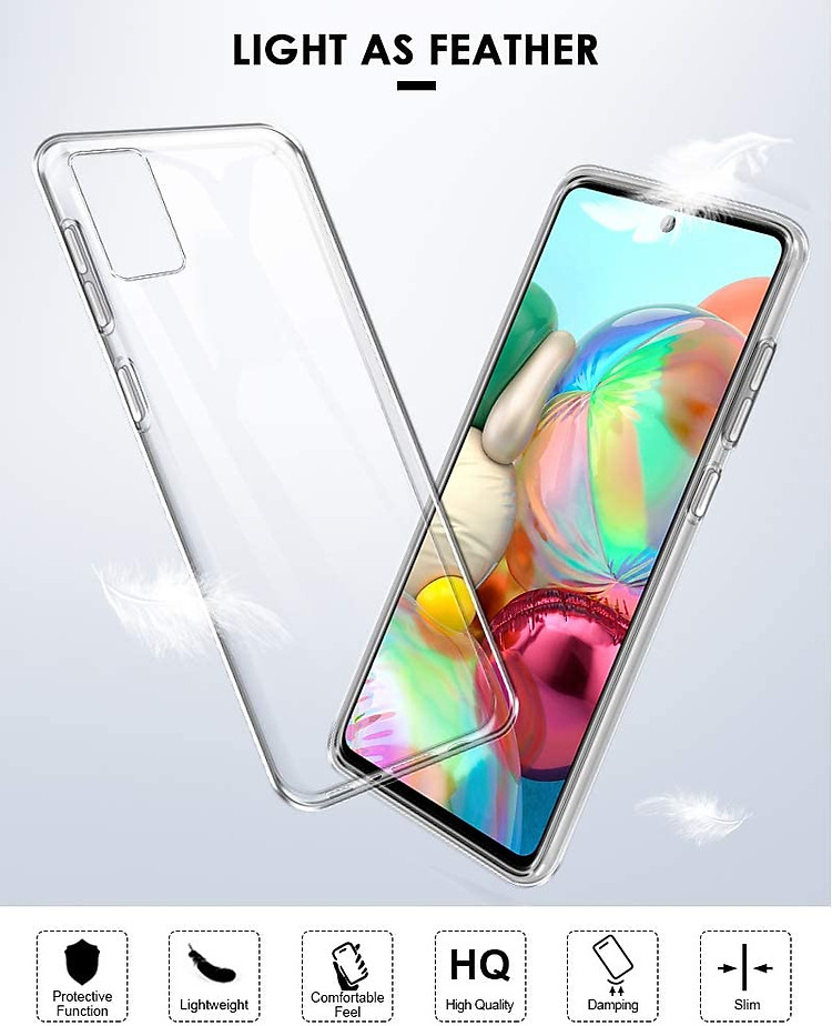 Ốp lưng dẻo silicon cho Samsung Galaxy A71 hiệu Ultra Thin (siêu mỏng 0.6mm, chống trầy, chống bụi) - Hàng nhập khẩu