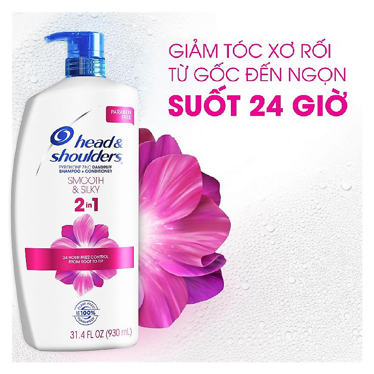 Head&Shoulders Shampoo + Conditioner Smooth & Silky 2in1 930ml