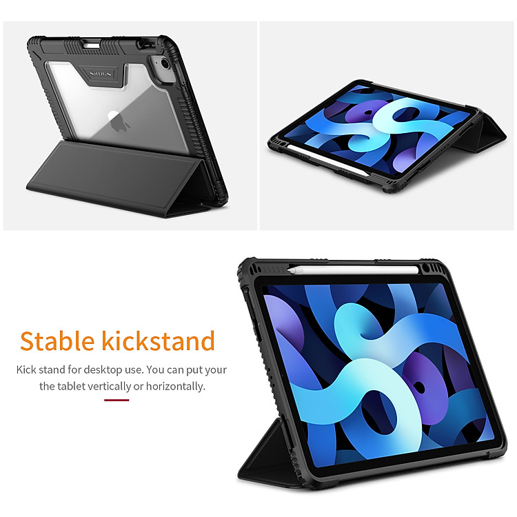 Bao da Nillkin Bumper Leather Case cho iPad Air 4 2020 10.9 Inch / iPad Pro 11 inch 2020 & 2018 (Có khe cắm bút Apple Pencil) - Hàng Nhập Khẩu