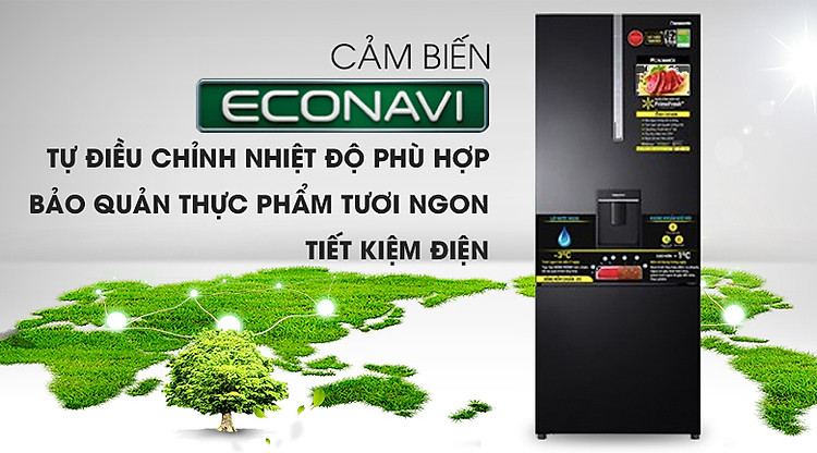 Tủ lạnh Panasonic Inverter 417 lít NR-BX471GPKV - Econavi