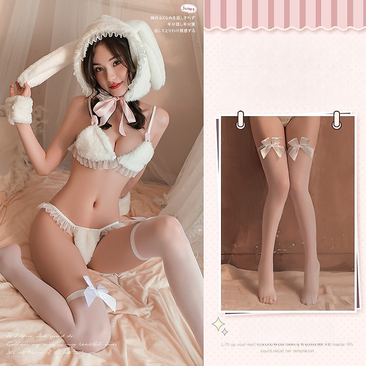 Bộ Đồ Cosplay Bé Thỏ Đáng Yêu